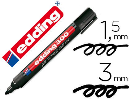 Rotulador edding 300 punta redonda tinta negra